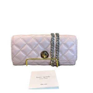 (MT144) EUC Kate Spade Natalia Boxed Large Turn Lock Wallet On Chain